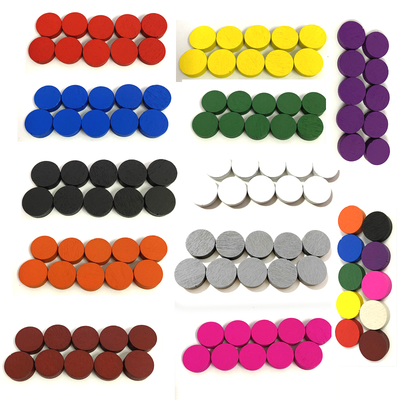 Game Token Counter - 50 шт., 15*5 мм, 11 цветов,