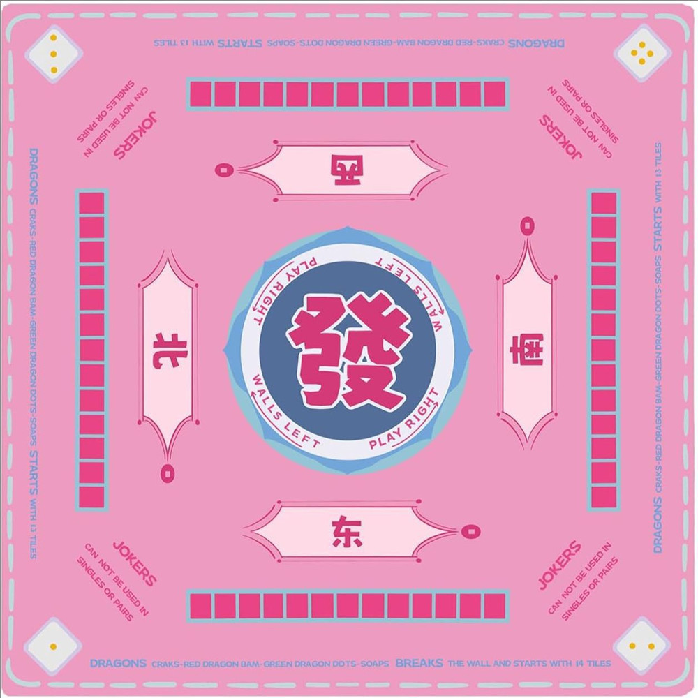Board Game Mahjong - Высококачественный утолщенный резиновый коврик для маджонга,