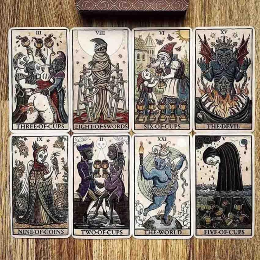 Board Game Horror - Trionfi Della Luna Иллюстрированное Таро 12x7